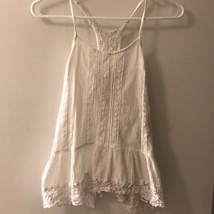 White lace tank top